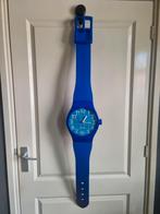 Blauwe Swatch Wandklok vintage jaren 80 90, Huis en Inrichting, Woonaccessoires | Klokken, Ophalen of Verzenden, Zo goed als nieuw