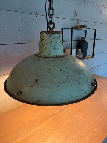 Vintage hanglamp groen 