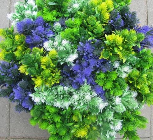 BOSJE KUNST GROEN MET GEKLEURDE TOPJES, Huis en Inrichting, Woonaccessoires | Kunstplanten en Kunstbloemen, Nieuw, Ophalen of Verzenden