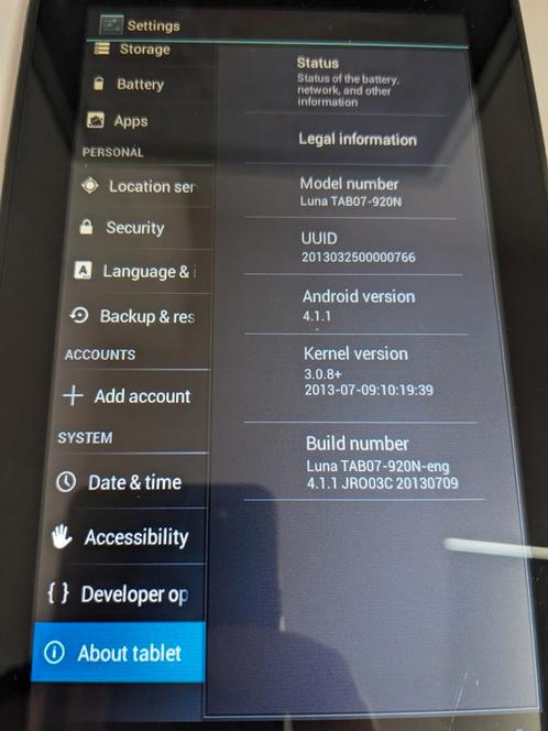 Yarvik Xenta Tablet  WiFi, Computers en Software, Apple iPads, Zo goed als nieuw, 16 GB, Wit, Ophalen of Verzenden