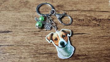 (Sleutel) Hanger Jack russel groot met beschermengeltje beschikbaar voor biedingen