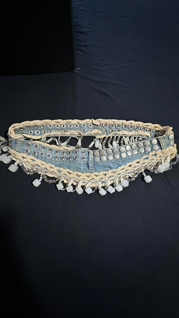 Shanica handgemaakte dames designriem denim witte jade, Kleding | Dames, Riemen en Ceinturen, Losse buckle of gesp, Overige kleuren