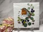 PPD knutsel servetten roodborstje eucalyptus decoupage 708A, Ophalen of Verzenden, Nieuw, Materiaal