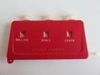 Vintage rode Pocket Counter voor Dollars Dimes en Cents, Ophalen of Verzenden, Zo goed als nieuw