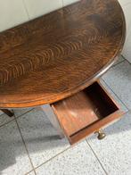 Half ronde tafel met lade - 97x49x74 cm, Huis en Inrichting, Tafels | Bijzettafels, Gebruikt, Ophalen of Verzenden, 75 cm of meer