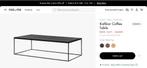 Noo.Ma Kafibor coffee table  zwart, Ophalen, 50 tot 100 cm, Zo goed als nieuw, Minder dan 50 cm