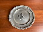 Tinnen bord met Fleur de Lis, Antiek en Kunst, Antiek | Tin, Ophalen of Verzenden