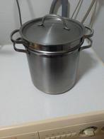RVS Kookpan met Stoominzet, Huis en Inrichting, Keuken | Potten en Pannen, Kookpan of Snelkookpan, Ophalen of Verzenden, Zo goed als nieuw