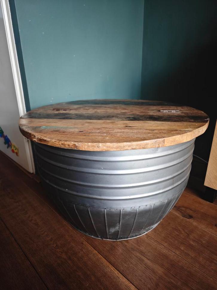 Salontafel met Opbergruimte - Uniek Design, Huis en Inrichting, Tafels | Salontafels, Gebruikt, Minder dan 50 cm, 50 tot 100 cm