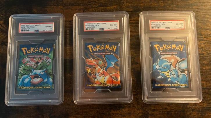 1999 WOTC Base Packs - Artset PSA 10, Hobby en Vrije tijd, Verzamelkaartspellen | Pokémon, Nieuw, Booster, Foil, Ophalen of Verzenden