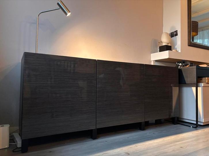 Dressoir opbergkast Besta Ikea met 3 deuren, Huis en Inrichting, Kasten | Dressoirs, Gebruikt, 150 tot 200 cm, 25 tot 50 cm, Met deur(en)