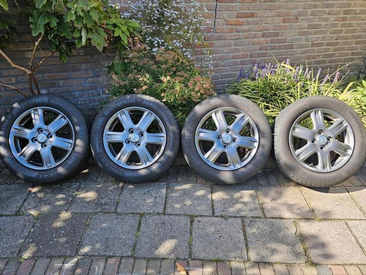 ✅️ 4x100 originele Toyota velgen met zomerbanden 15 inch, Auto-onderdelen, Banden en Velgen, Banden en Velgen, Zomerbanden, 15 inch