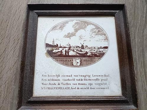 Oude Prent Den Haag in Lijst, Antiek en Kunst, Kunst | Etsen en Gravures, Ophalen of Verzenden
