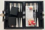Backgammon in koffer zwart/grijs COMPLEET, Een of twee spelers, Ophalen of Verzenden, Zo goed als nieuw