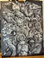 Kunst: Grafisch werkstuk 'Carnaval der Dieren', Poen de Wijs, Verzenden