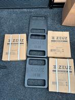 ZEUZ gewichtsplaten voor rucken/yompen:2x5kg, 2x10kg, 2x15kg, Ophalen, Rug, Overige typen, Zo goed als nieuw