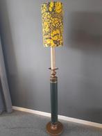 Schemerlamp, vintage onderstel, kap nieuw. Hoogte 150 cm, Ophalen, Gebruikt, Metaal, Vintage