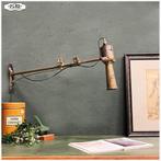 Oude messing tandarts telescoop wandlamp, jaren dertig, Antiek en Kunst, Antiek | Lampen, Ophalen of Verzenden