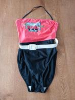 Retro Vintage Badpak Maat 34/36, Zwart, Badpak, Ophalen of Verzenden, Onbekend