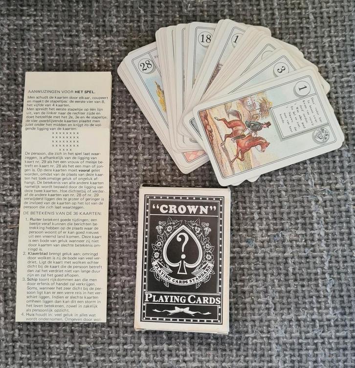 Waarzegkaarten Crown Playing Cards w.m.c Lenormand, Boeken, Esoterie en Spiritualiteit, Verzenden