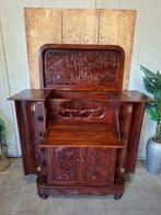 Antieke barmeubel, wiskeybar, wijncabinet, Ophalen of Verzenden, Zo goed als nieuw, Minder dan 5 flessen, Minder dan 50 cm