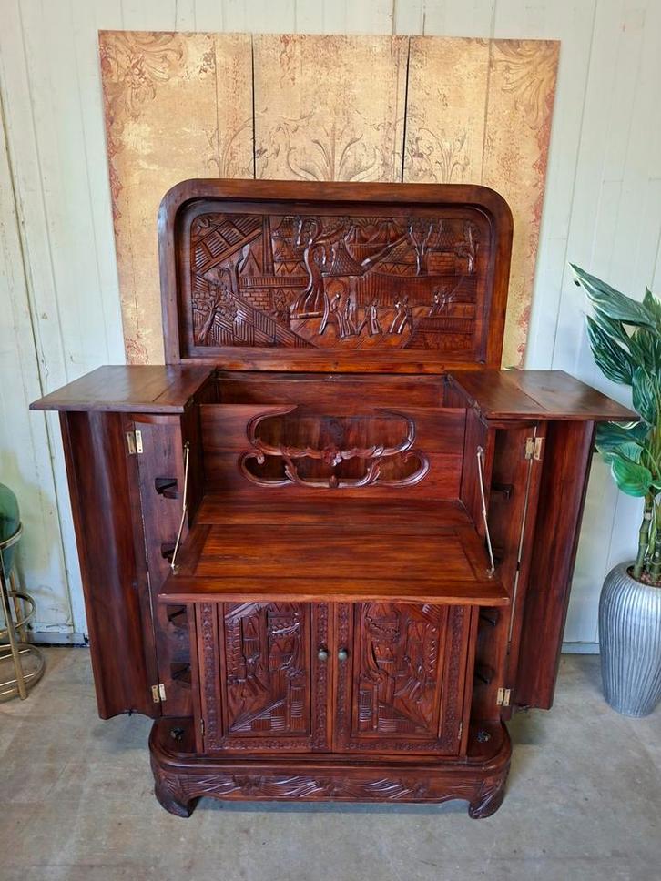 Antieke barmeubel, wiskeybar, wijncabinet, Huis en Inrichting, Woonaccessoires | Wijnrekken, Zo goed als nieuw, Minder dan 50 cm