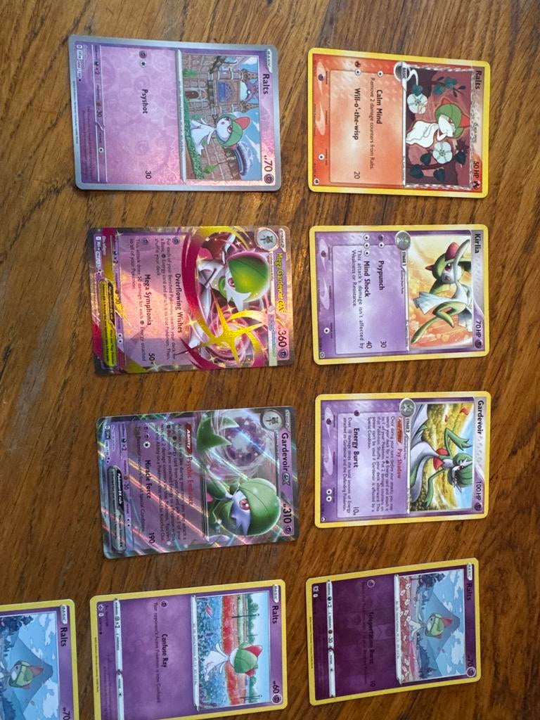 Pokémon Kaarten - Ralts, Kirlia, Gardevoir - Diverse Sets, Ophalen of Verzenden, Zo goed als nieuw, Meerdere kaarten, Foil