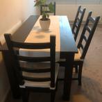 Eet tafel+ 4 stoelen en dressoir teab!, 4 tot 6 stoelen, Ophalen of Verzenden, Zo goed als nieuw