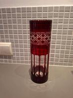 Bohemian glas/kistal vaas robijn rood of  Val St. Lambert, Antiek en Kunst, Antiek | Glas en Kristal, Ophalen of Verzenden