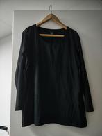 Zwarte top met gaas mouwen Adia maat 48, Zwart, Maat 46/48 (XL) of groter, Ophalen of Verzenden, Lange mouw