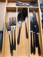 Bestek paar keer gebruikt alles 4 stuks/delig zwart, Huis en Inrichting, Keuken | Bestek, Ophalen of Verzenden, Zo goed als nieuw