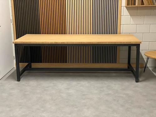 Massief bamboe eettafel 100x240cm, Huis en Inrichting, Tafels | Eettafels, Nieuw, 50 tot 100 cm, 200 cm of meer, Vijf personen of meer