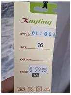 Lichtgrijze galajurk Maat 16 hh, Kleding | Dames, Galajurk, Kayting, Maat 46/48 (XL) of groter, Onbekend