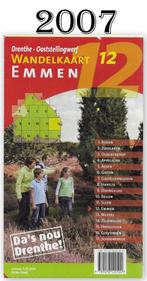pl44 Plattegrond  Wandelkaart Emmen Drenthe Ooststellingwerf, Gelezen, 2000 tot heden, Ophalen of Verzenden, Landkaart