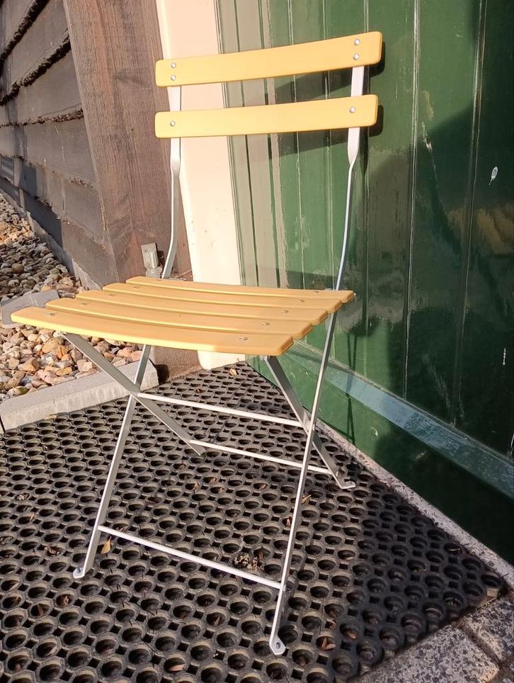 Bistro stoel, Tuin en Terras, Tuinstoelen, Nieuw, Metaal, Inklapbaar, Ophalen