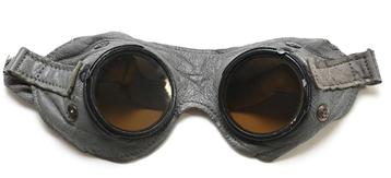 Grijze Leren Wehrmacht Schutzbrille beschikbaar voor biedingen