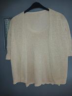 Twinset beige glitter top  vestje maat L, Kleding | Dames, Ophalen of Verzenden, Zo goed als nieuw, Beige, Trui of Vest