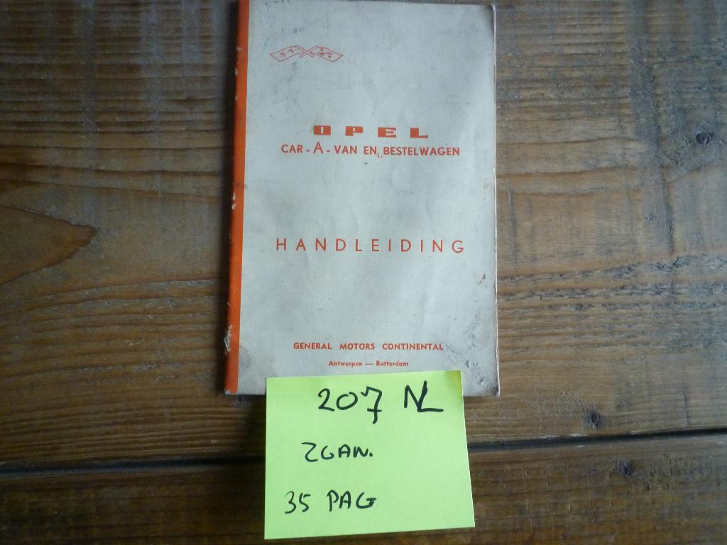 Opel Rekord P2 stationcar Car-A-Van instructieboekje nr 207, Ophalen of Verzenden