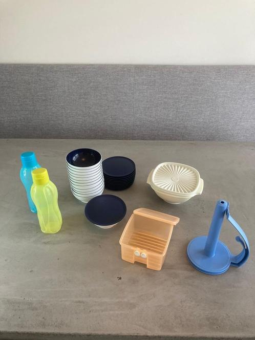 Tupperware verscheidene vers houdt bakjes incl. deksel, Huis en Inrichting, Keuken | Tupperware, Gebruikt, Bak of Kom, Blauw, Geel