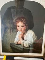 Meisje in het venster. Rembrandt reproductie, Minder dan 50 cm, Ophalen of Verzenden, Zo goed als nieuw