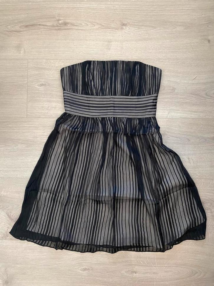 WHBM zijden strapless jurk – EU 36 – Ongebruikt, Kleding | Dames, Jurken, Nieuw, Maat 36 (S), Zwart, Boven de knie, Ophalen of Verzenden