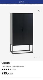 Kast virum als nieuw zwart, Ophalen, Zo goed als nieuw, 25 tot 50 cm