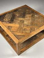 Salontafel versailles vierkant eiken, Huis en Inrichting, Tafels | Salontafels, Gebruikt, Vierkant, Minder dan 50 cm, 50 tot 100 cm