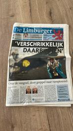 Krantenartikelen crash turkish airlines, Ophalen of Verzenden, Knipsel(s)