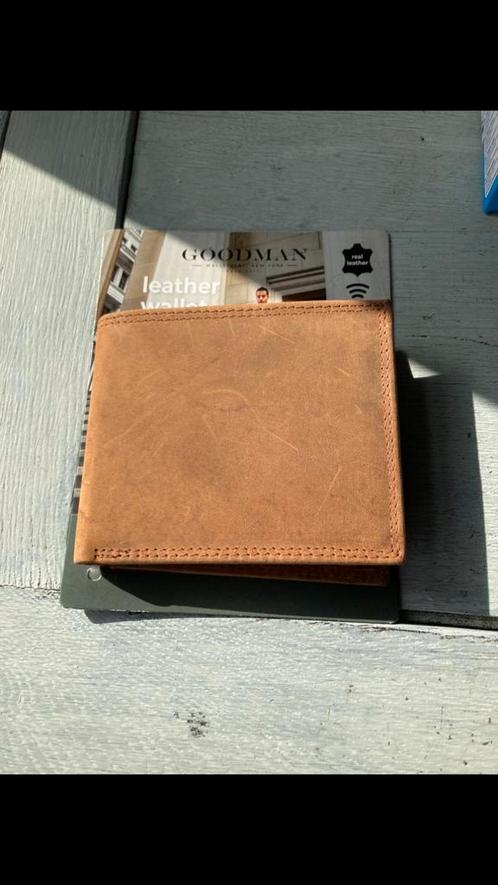 Stijlvolle Zacht Lederen Heren Portemonne | Goodman | Nieuw!, Sieraden, Tassen en Uiterlijk, Portemonnees, Nieuw, Bruin, Leer