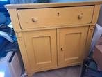 Gele Vintage commode, 1 laan 2 deurem, Huis en Inrichting, Kasten | Ladekasten, Ophalen, Gebruikt, 50 tot 100 cm, Minder dan 100 cm