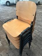 Zeer degelijke stoelen - 6 stuks - originele schoolstoelen, Ophalen, Gebruikt, Vijf, Zes of meer stoelen, Hout