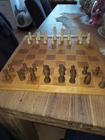 Schaakspel en damspel van hout koning 7.5 cm bord 44x44, Hobby en Vrije tijd, Gezelschapsspellen | Bordspellen, Ophalen