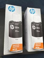 HP 32XL Zwarte Inkt - 2 Flessen, Ophalen of Verzenden, Nieuw, Cartridge
