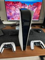 PS5 Digital + Twee controllers en inclusief doos, Spelcomputers en Games, Spelcomputers | Sony PlayStation 5, Ophalen, Zo goed als nieuw